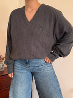 Izod/Lacoste V-Neck Knit Sweater 100% Acrylic