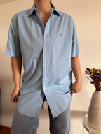 Ralph Lauren Shirt Plain Blue 100% Cotton