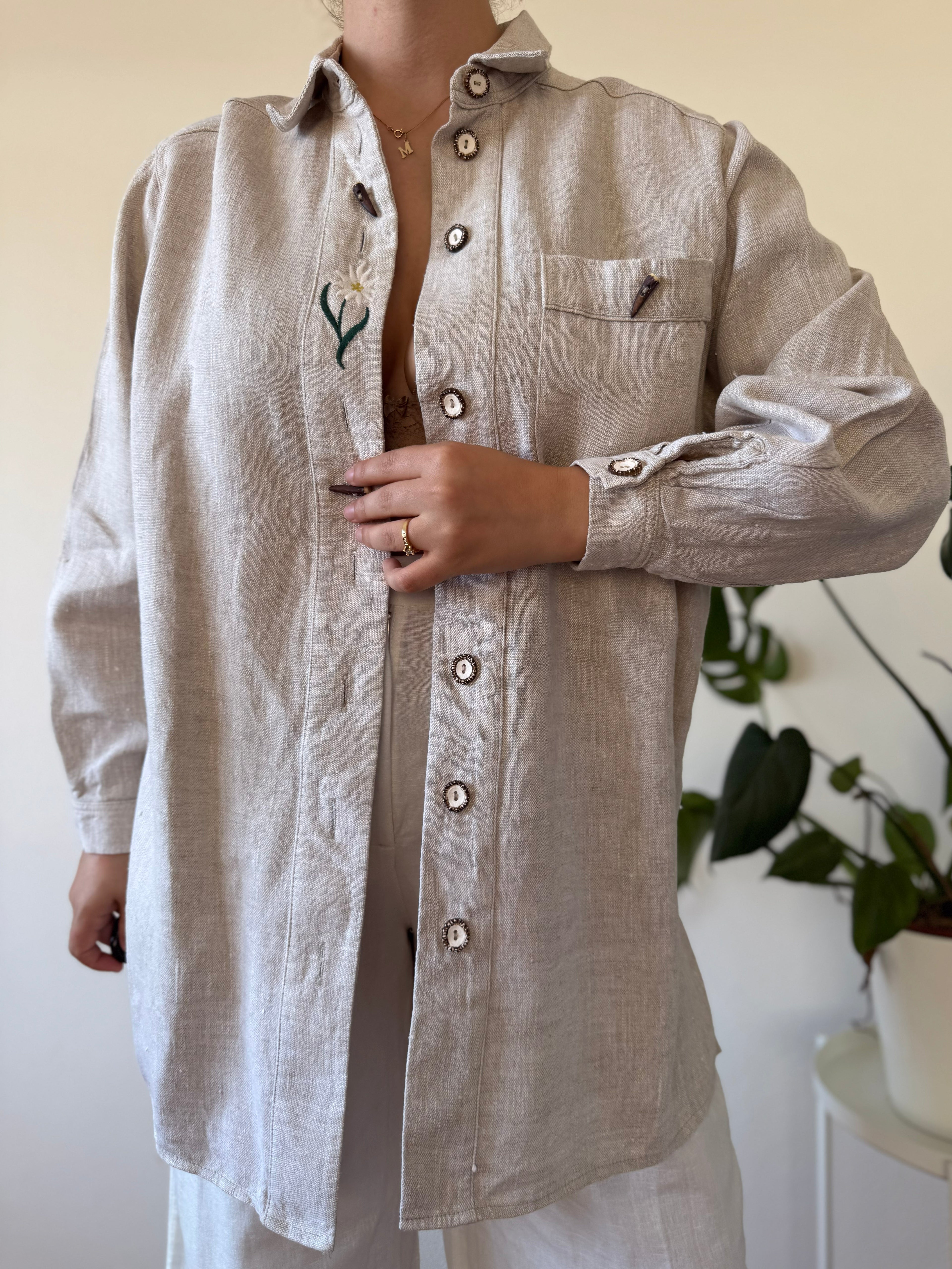 Camisa Vintage 100% Linho