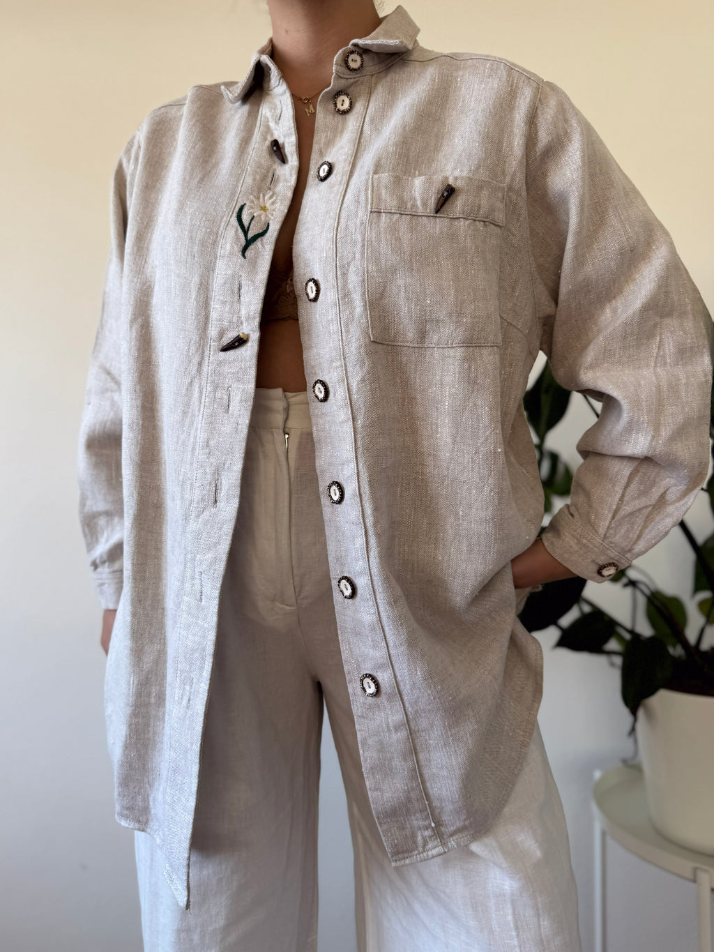 Camisa Vintage 100% Linho