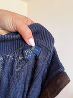 Polo Ralph Lauren 1/4 Button up Sweater 100% Silk