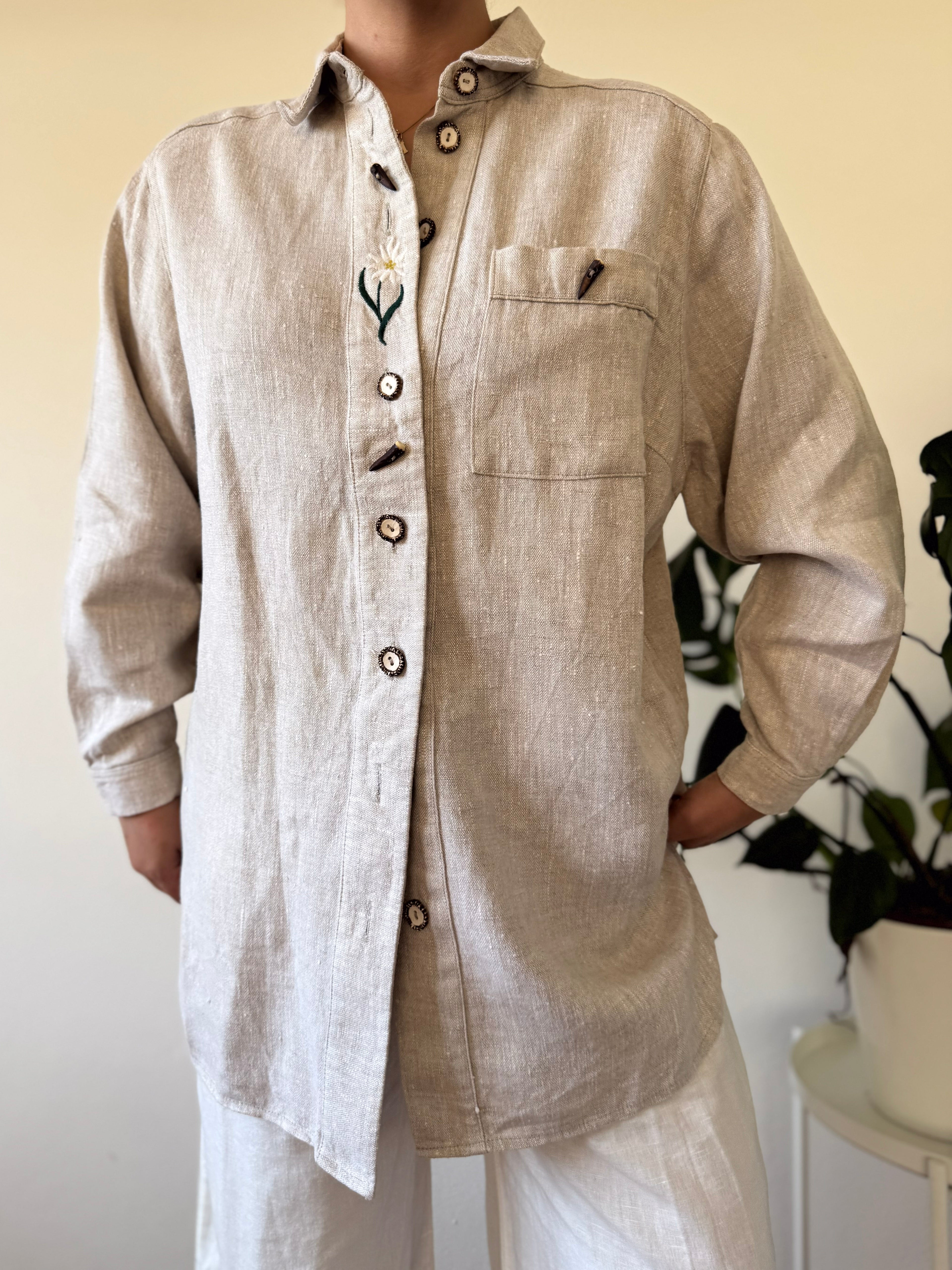 Camisa Vintage 100% Linho