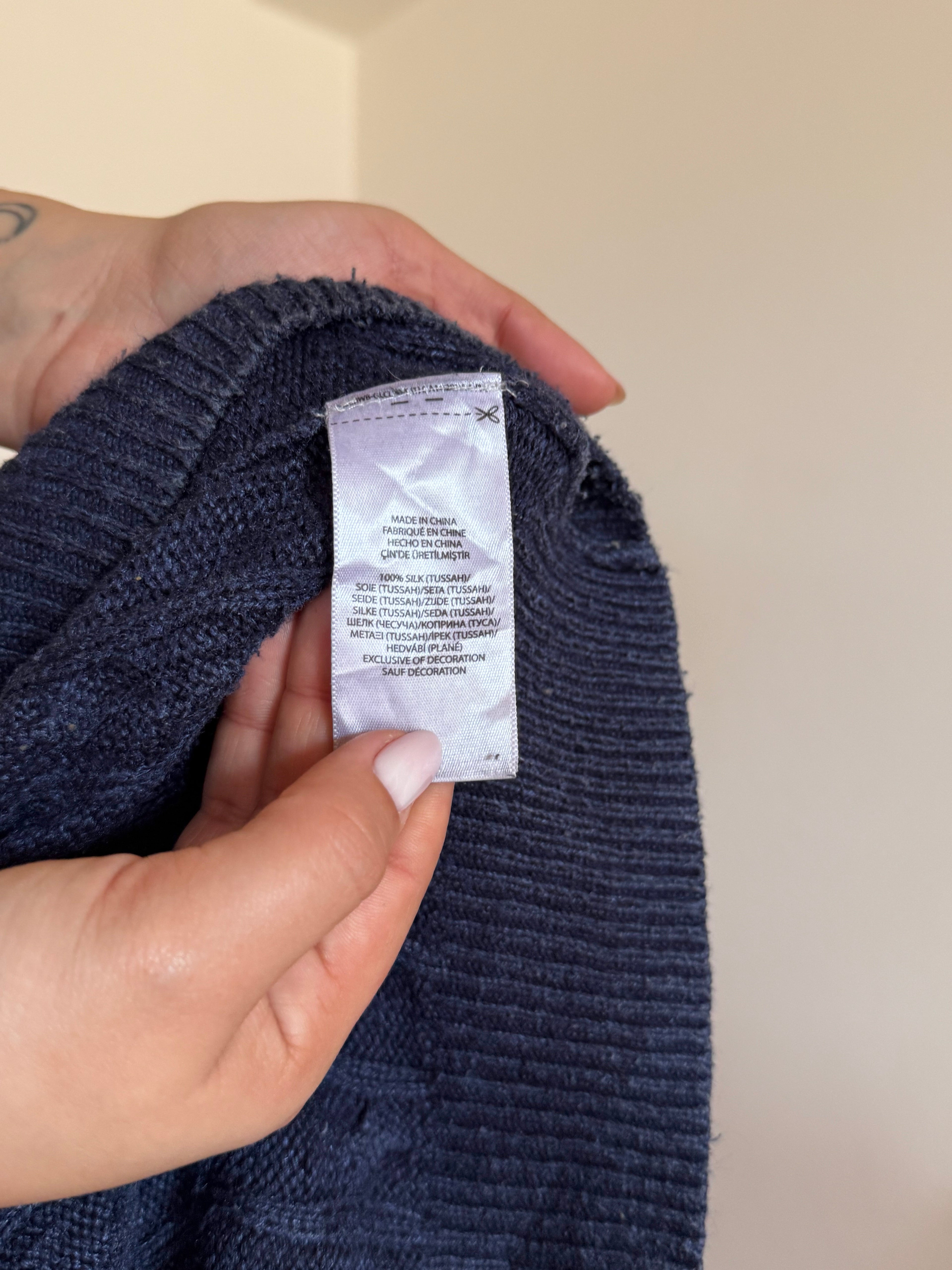 Polo Ralph Lauren 1/4 Button up Sweater 100% Silk