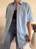 Ralph Lauren Shirt Plain Blue 100% Cotton
