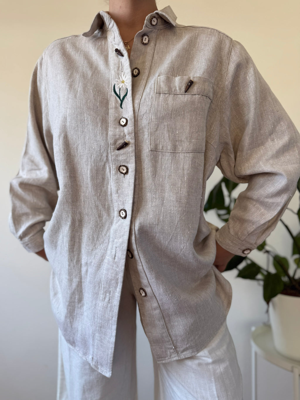 Camisa Vintage 100% Linho