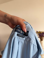 Ralph Lauren Shirt Plain Blue 100% Cotton