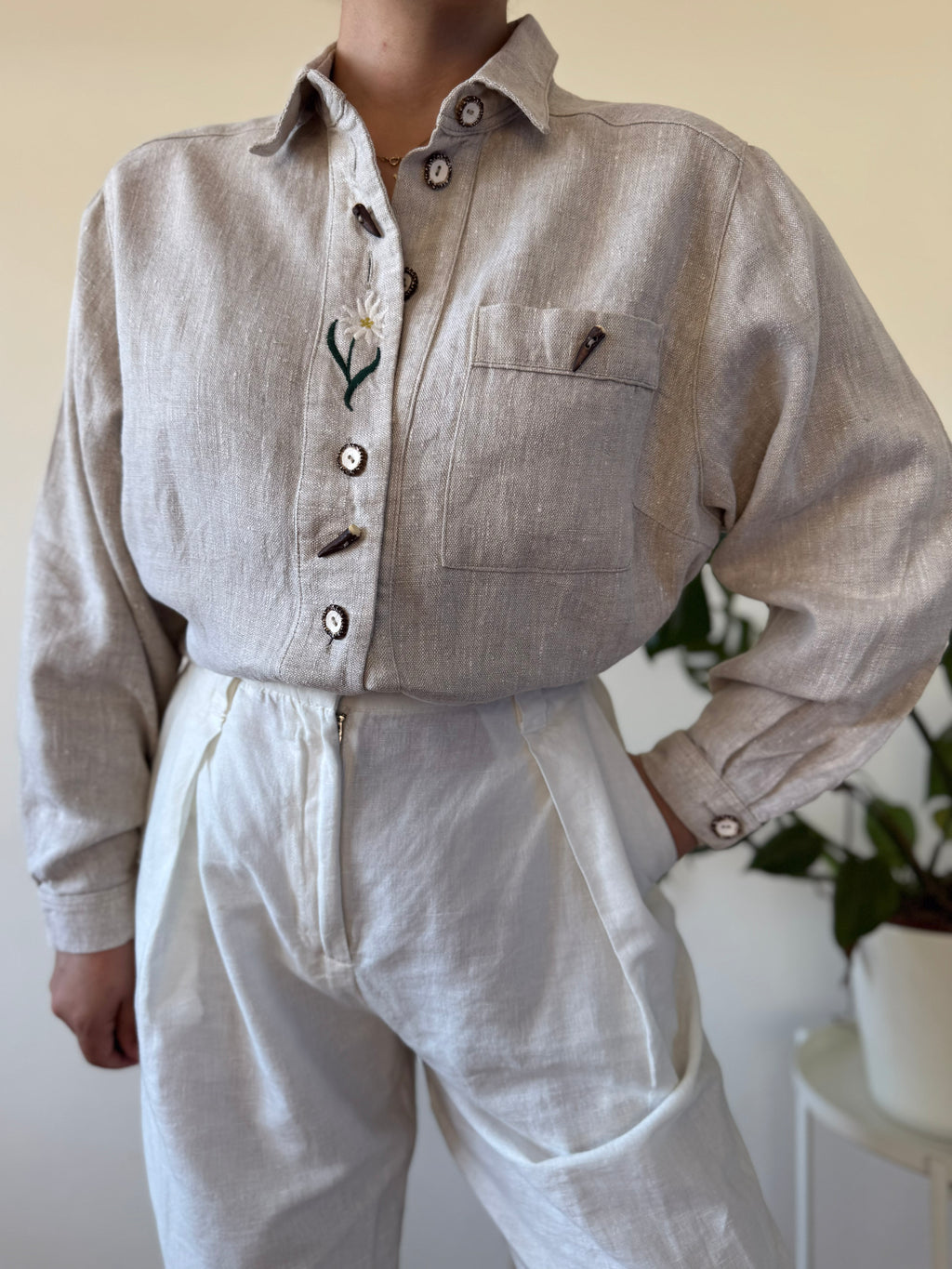 Camisa Vintage 100% Linho