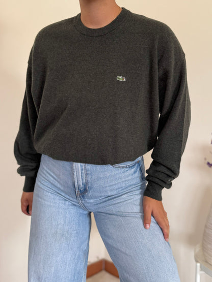 Lacoste Round Neck Knit Sweater 80% Wool