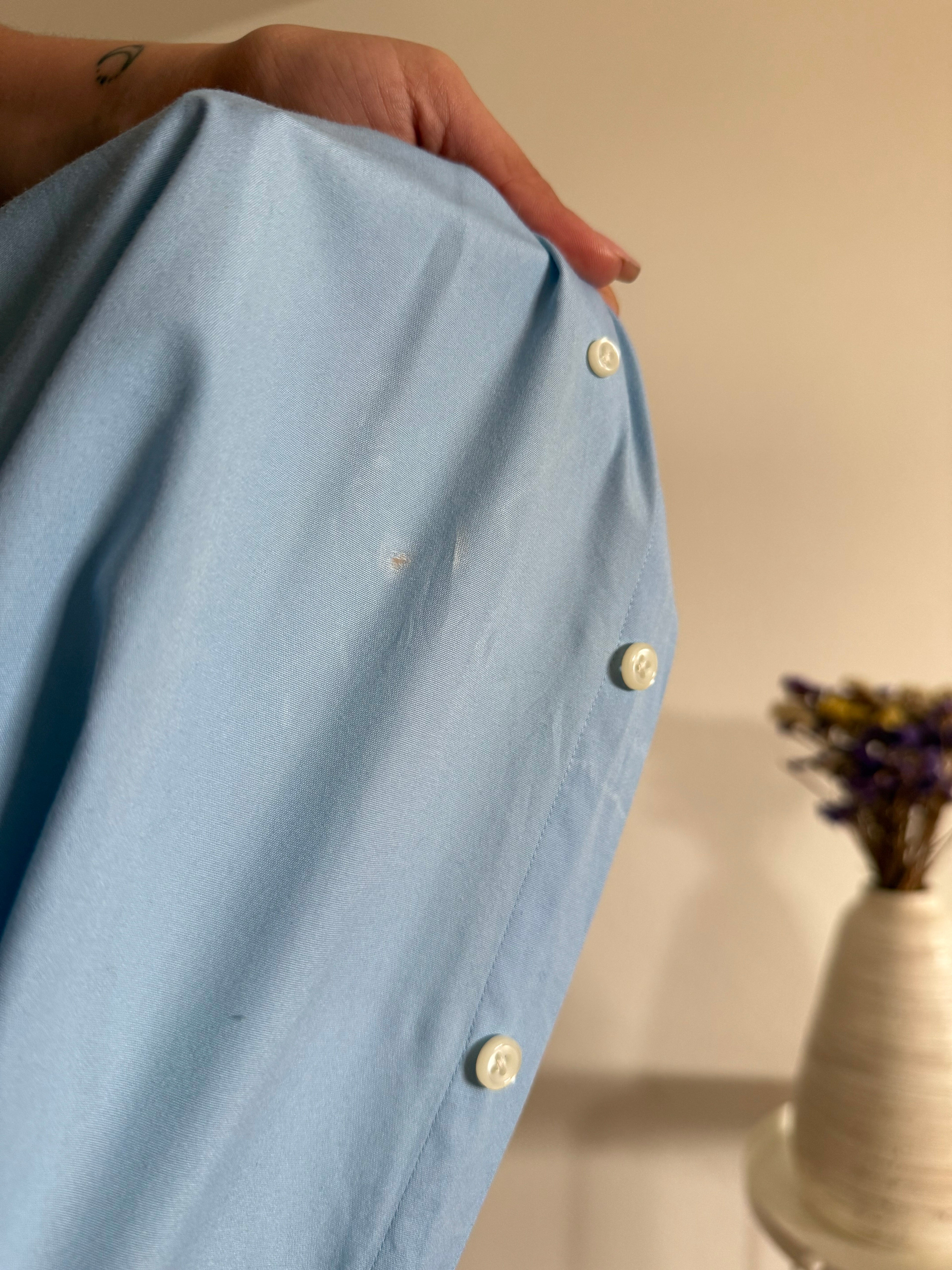 Ralph Lauren Shirt Plain Blue 100% Cotton