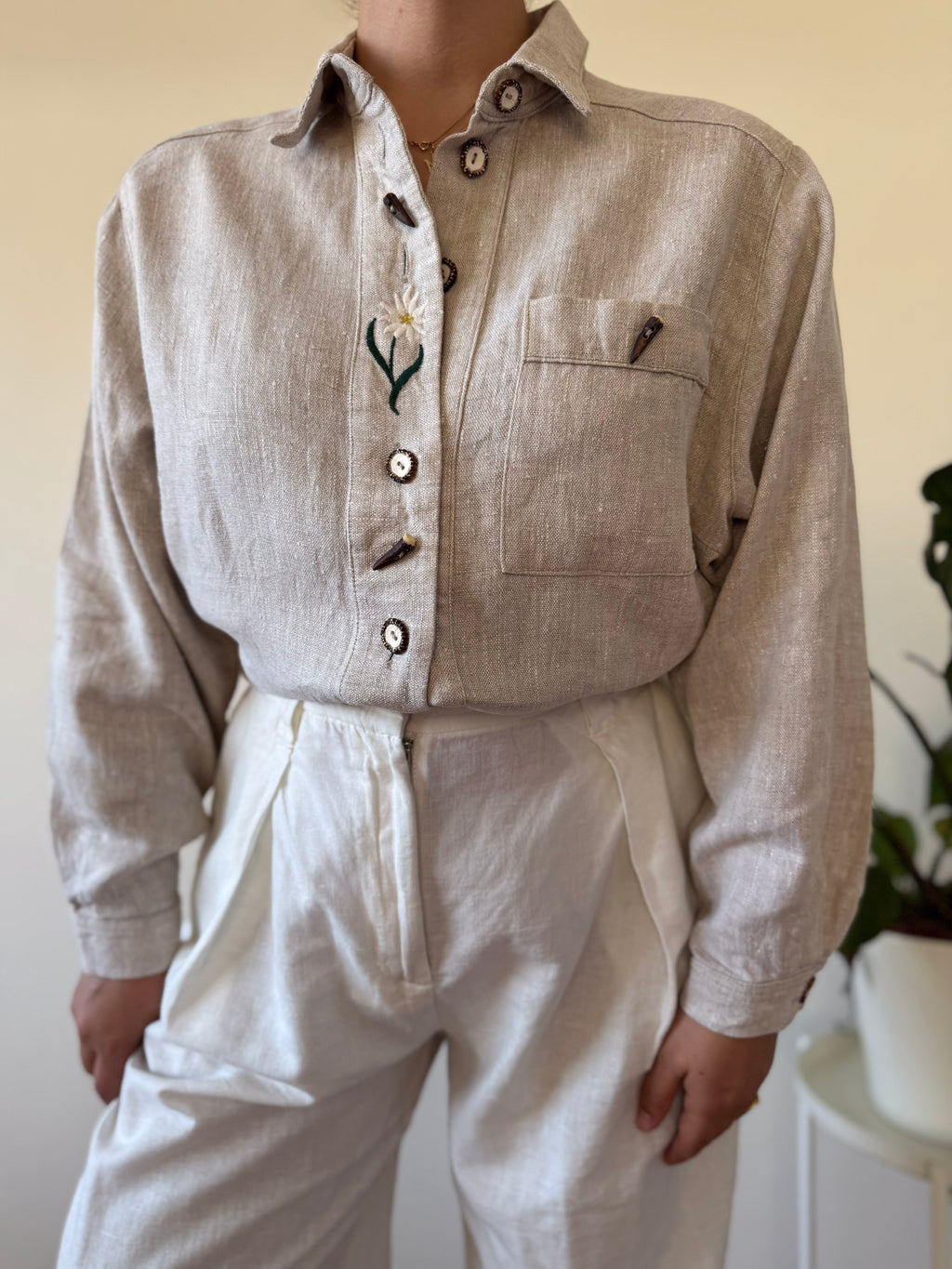 Camisa Vintage 100% Linho