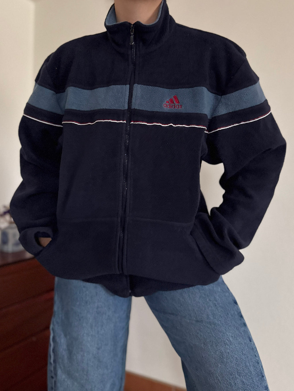 Adidas Fleece Full Zip Sweater