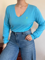 Ralph Lauren V-Neck Sweater 100% Cotton