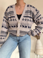 Vintage Cardigan 50% Algodão