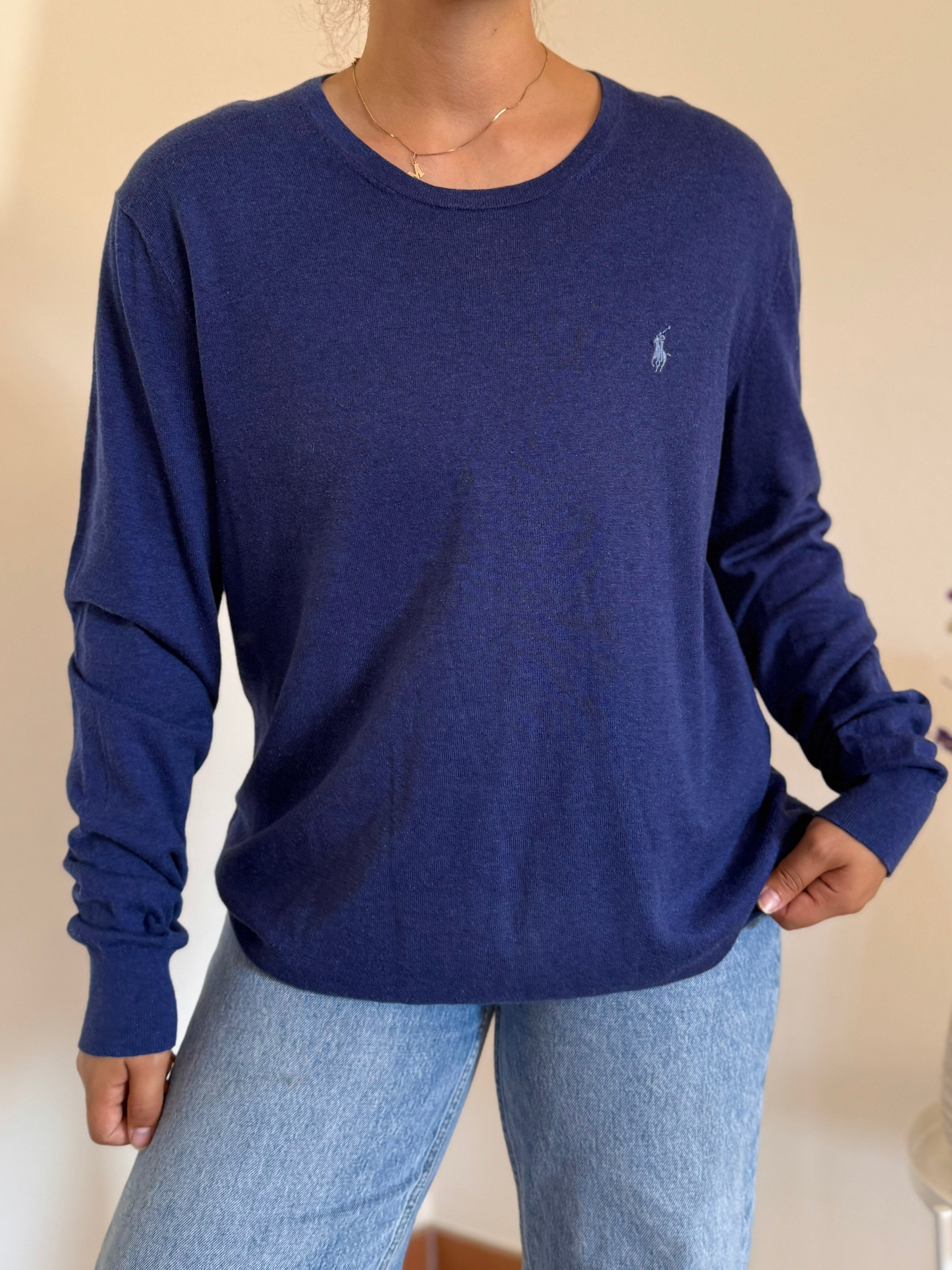 Ralph Lauren Round Neck Knit Sweater 15% Cachemira