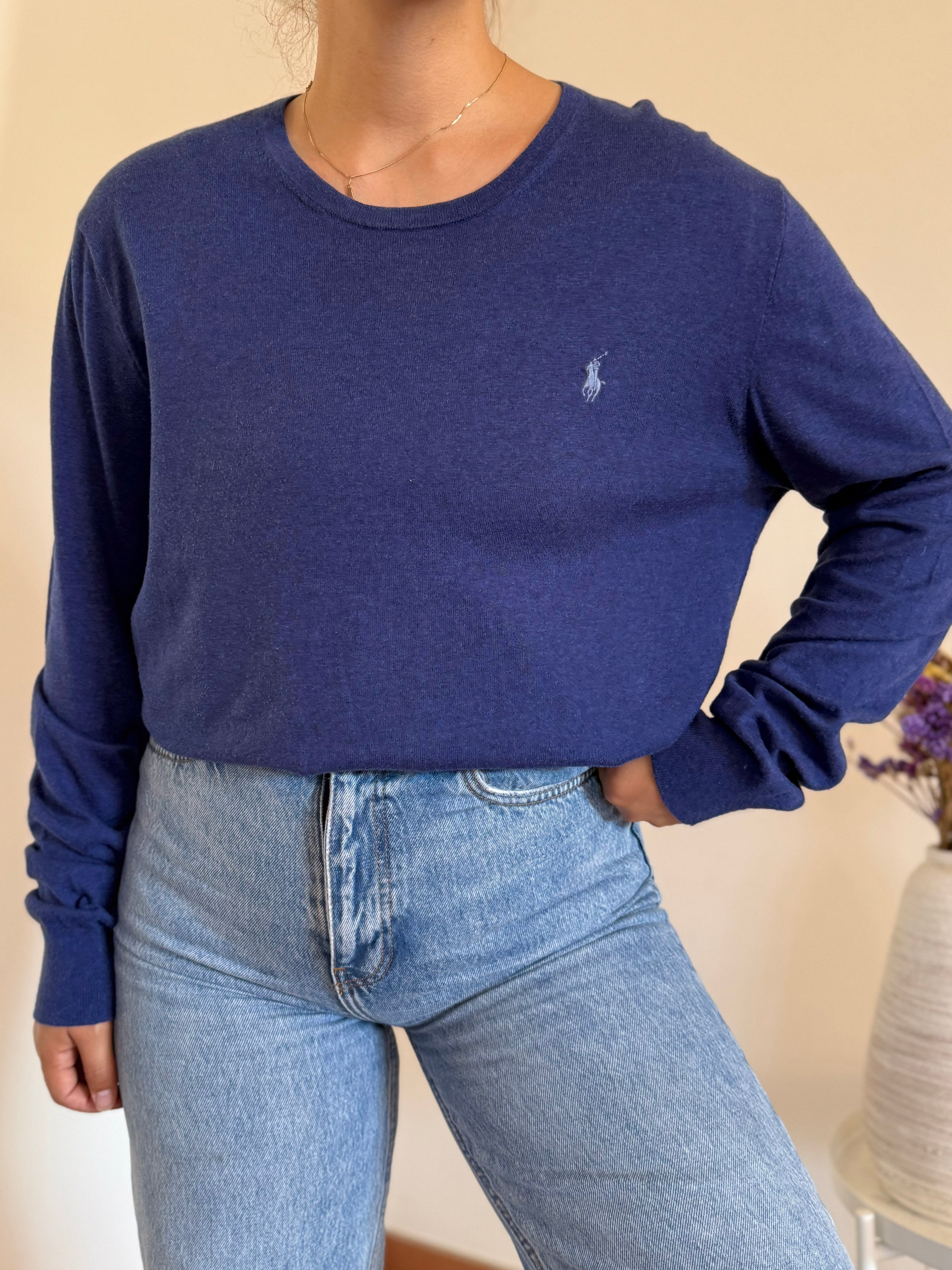 Ralph Lauren Round Neck Knit Sweater 15% Cachemira