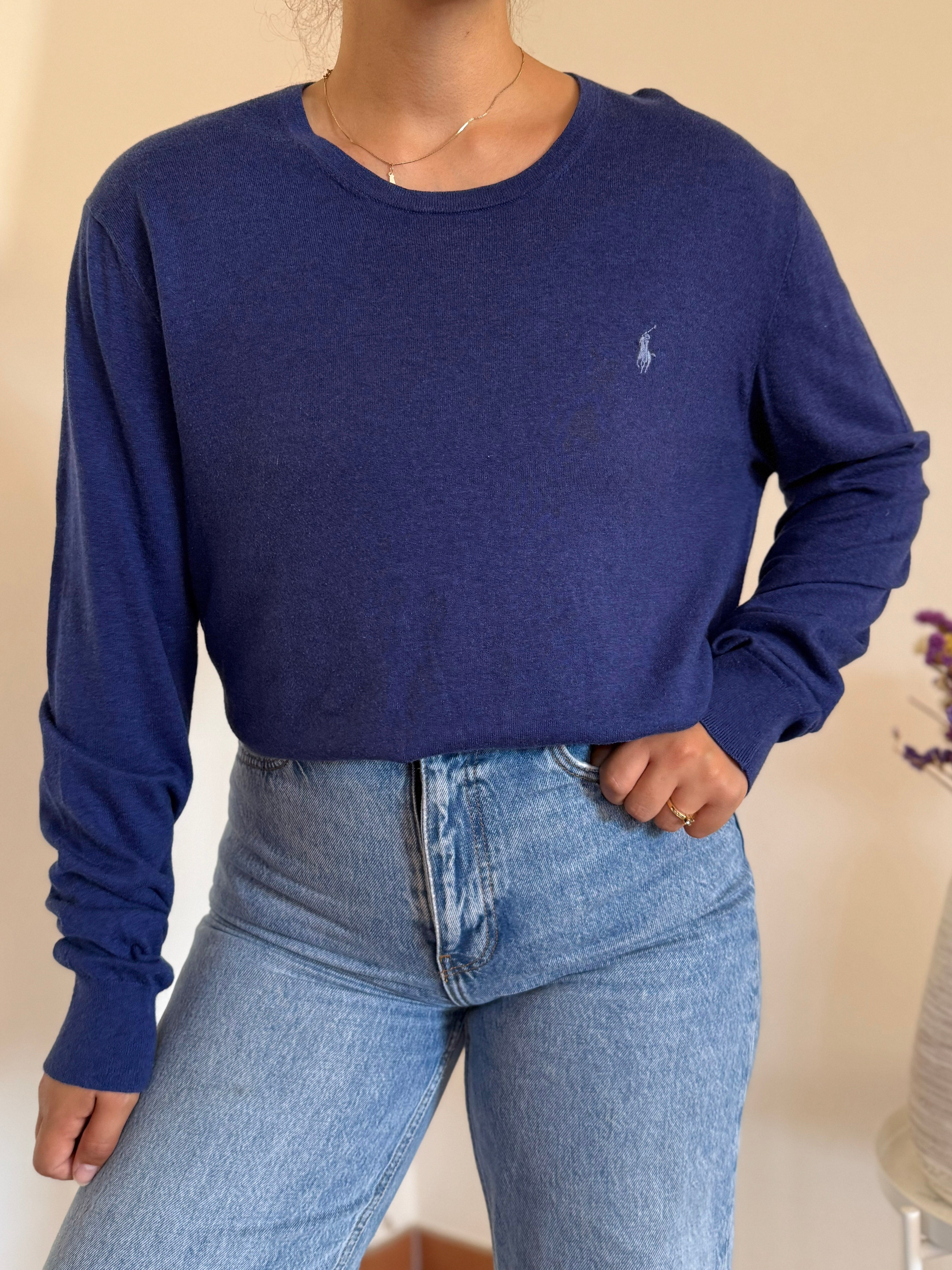 Ralph Lauren Round Neck Knit Sweater 15% Cachemira