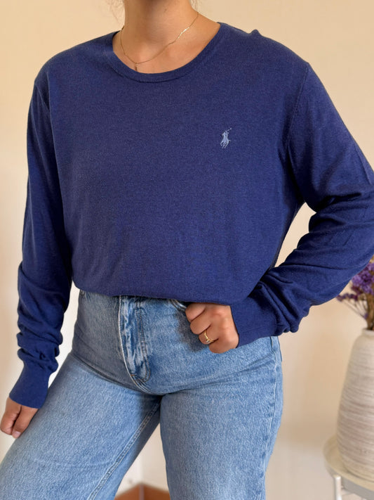 Ralph Lauren Round Neck Knit Sweater 15% Cachemira