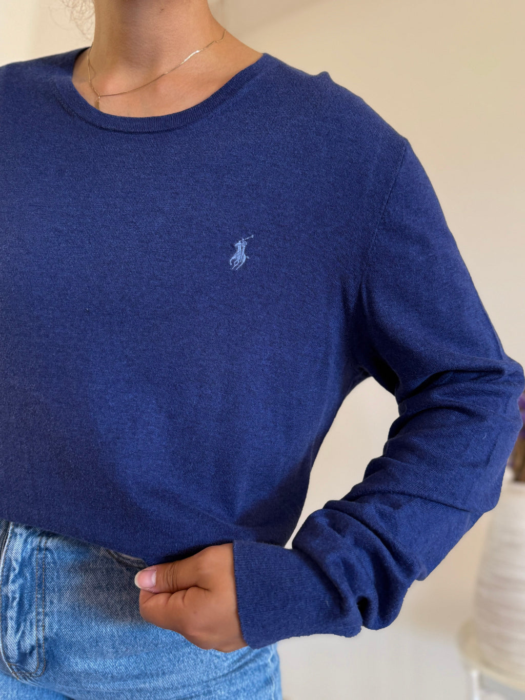 Ralph Lauren Round Neck Knit Sweater 15% Cachemira