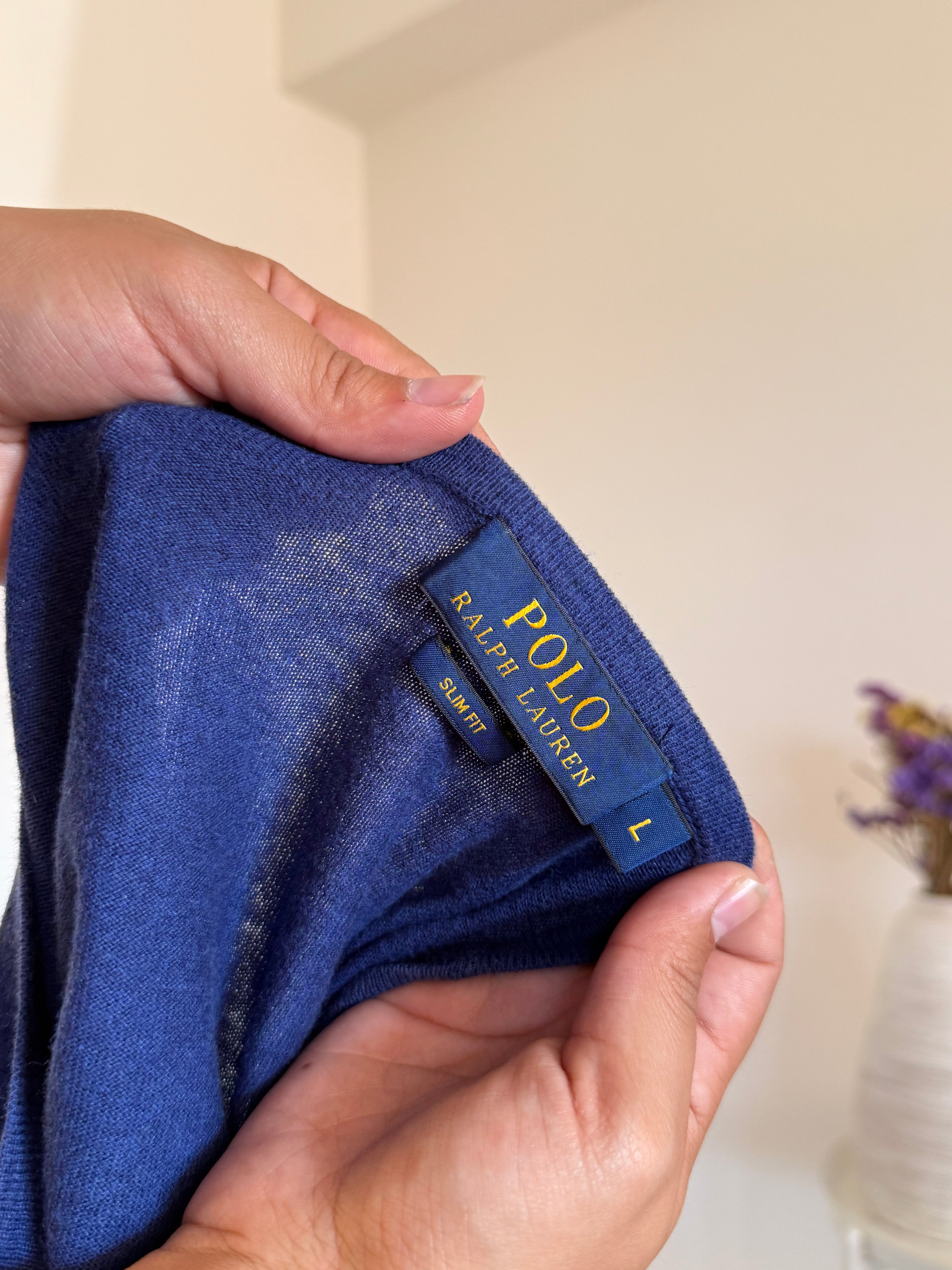 Ralph Lauren Round Neck Knit Sweater 15% Cachemira