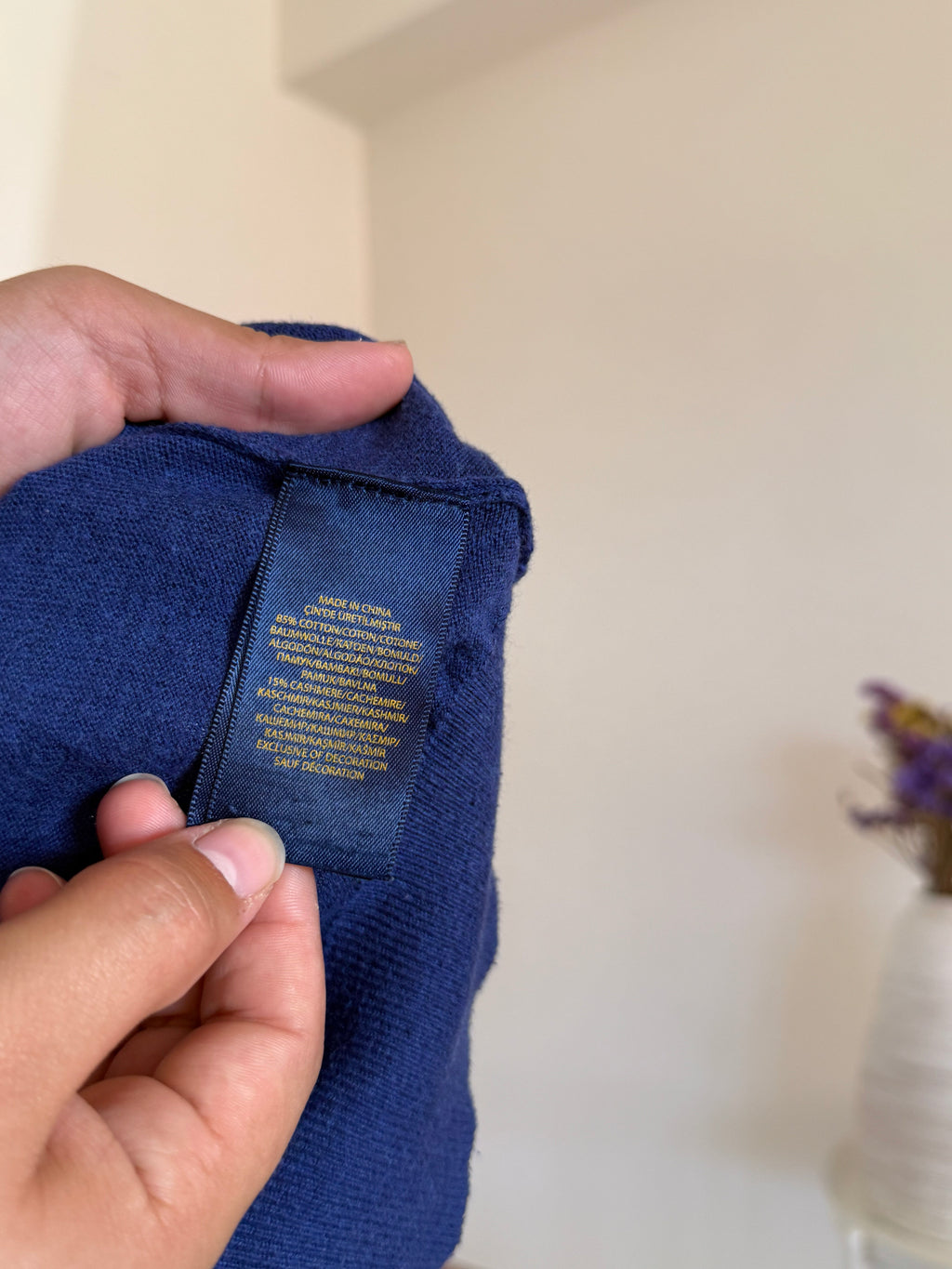 Ralph Lauren Round Neck Knit Sweater 15% Cachemira