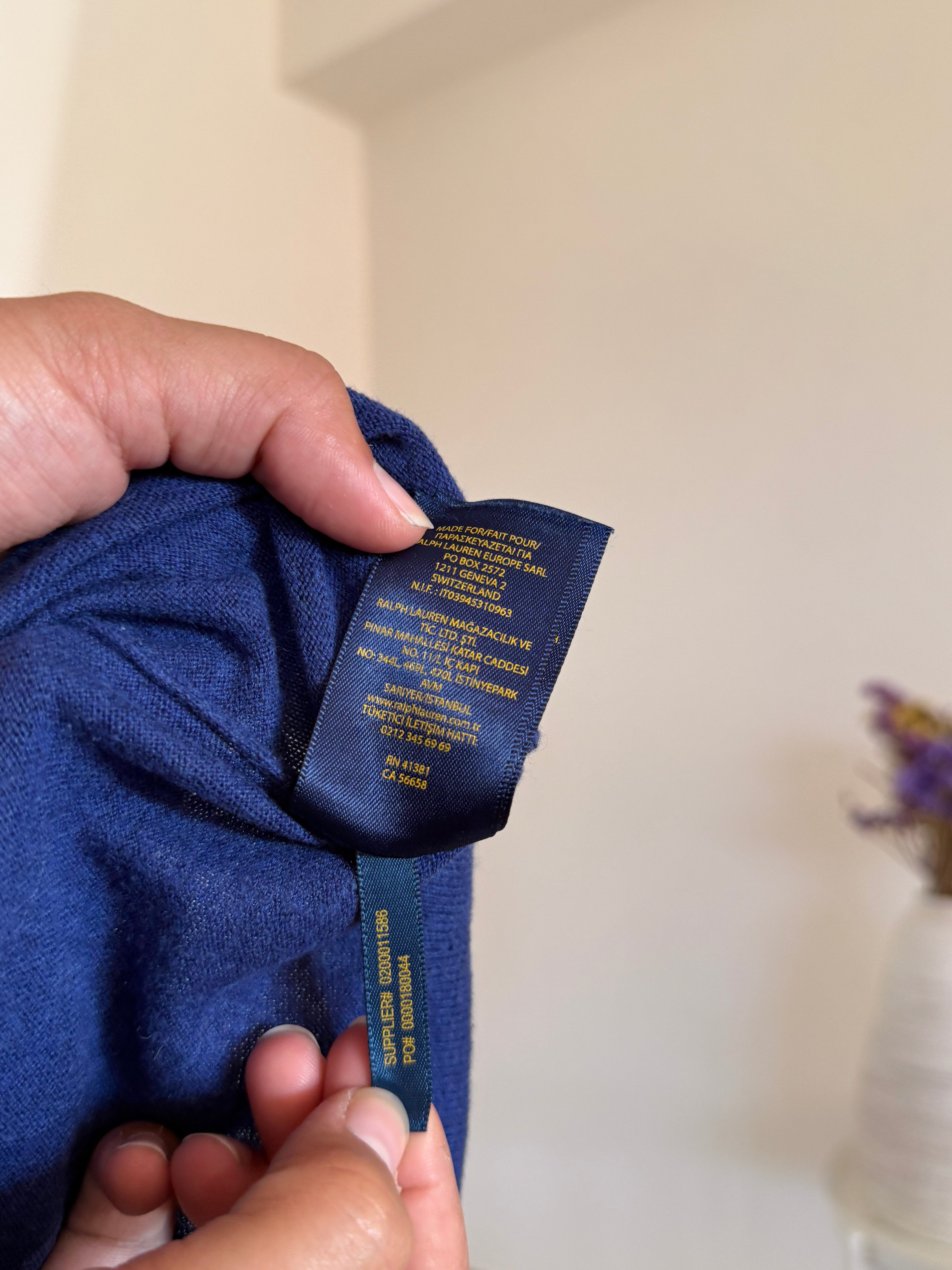 Ralph Lauren Round Neck Knit Sweater 15% Cachemira