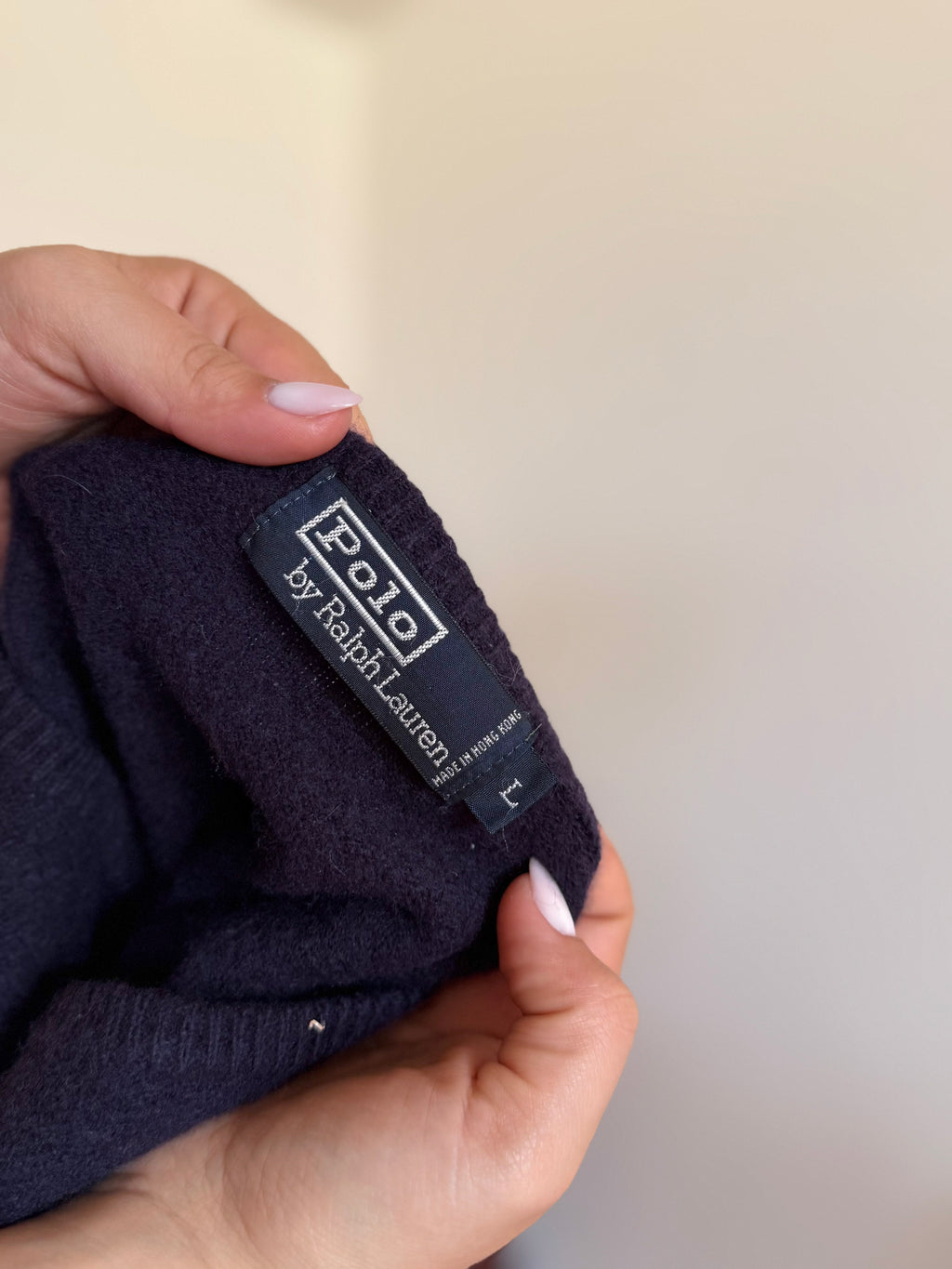 Polo Ralph Lauren V-Neck 100% Wool Cropped Sweater