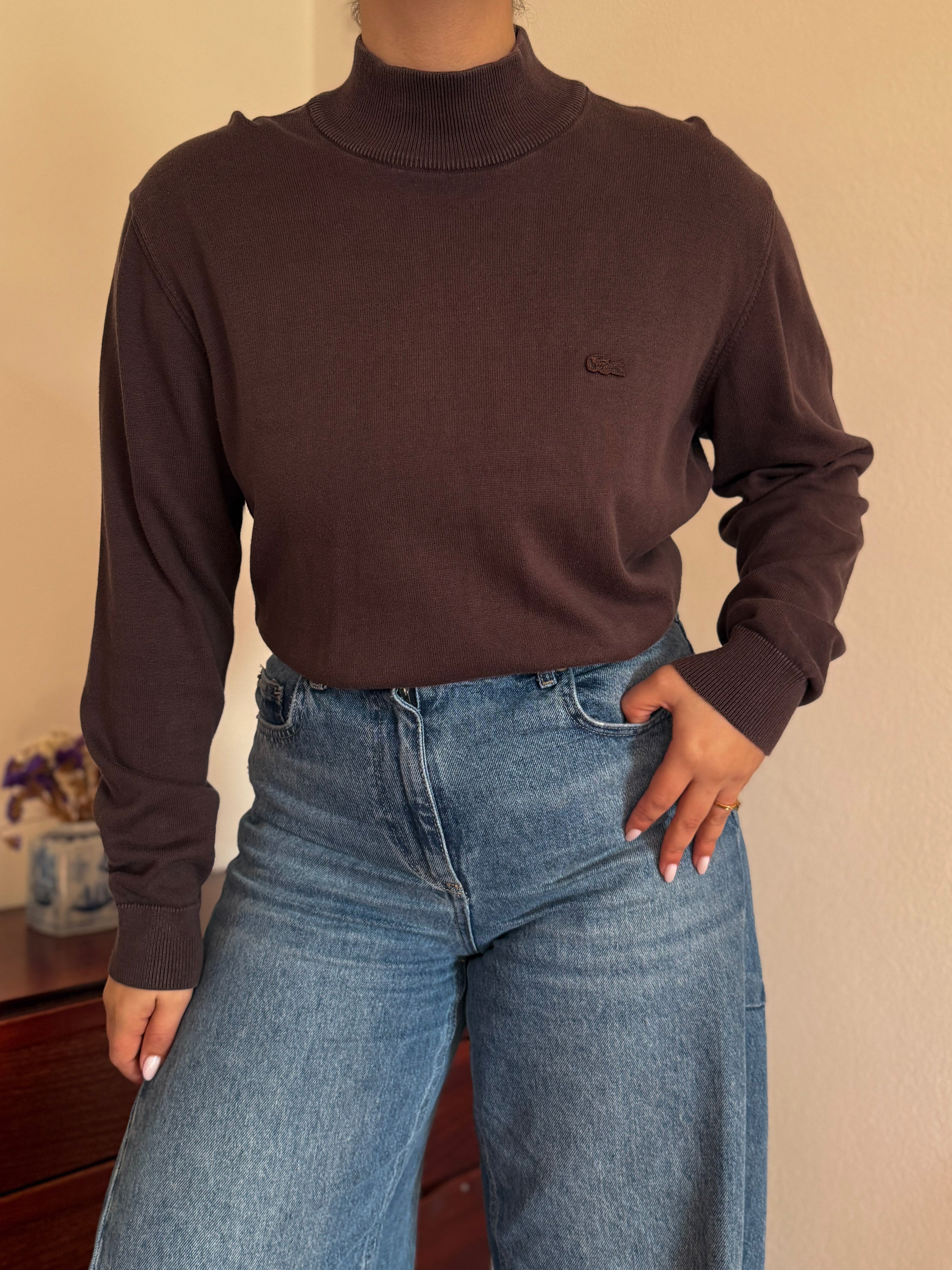 Lacoste High Neck Knit Sweater