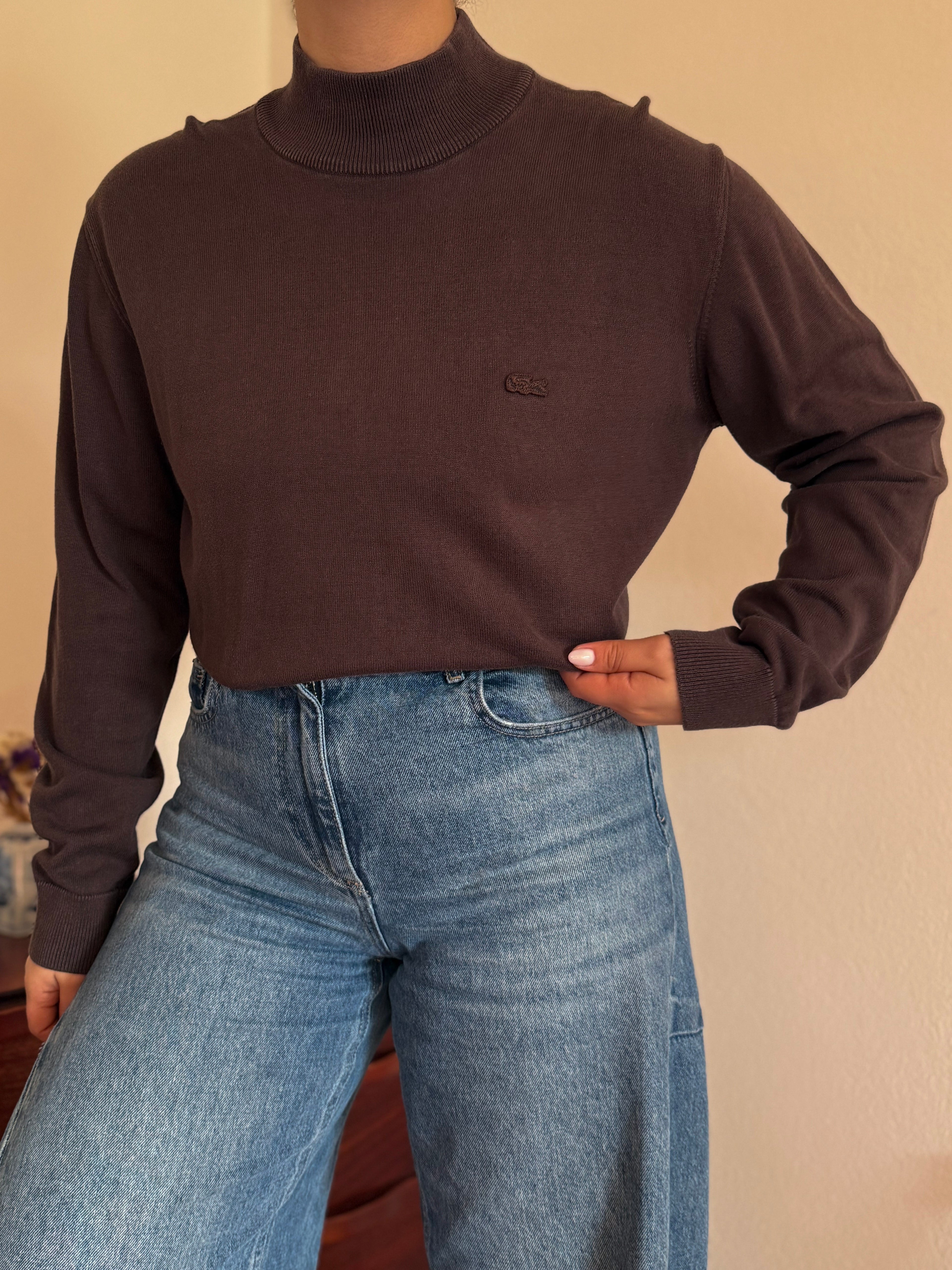 Lacoste High Neck Knit Sweater