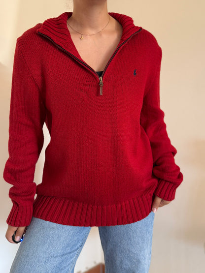 Ralph Lauren 1/4 Zip Neck Knit Sweater