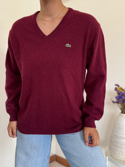 Lacoste Round Neck Sweater 100% Lã
