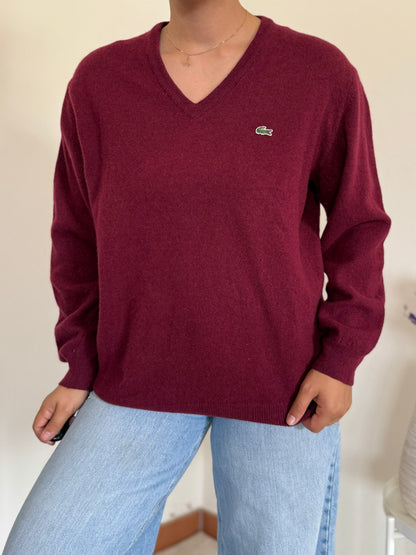 Lacoste Round Neck Sweater 100% Lã