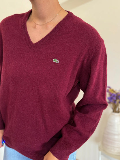 Lacoste Round Neck Sweater 100% Lã