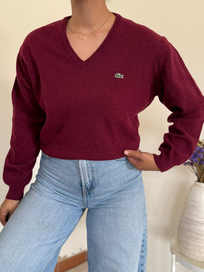 Lacoste Round Neck Sweater 100% Lã