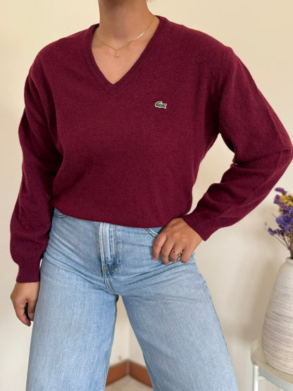 Lacoste Round Neck Sweater 100% Lã