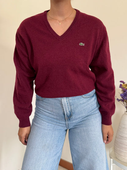 Lacoste Round Neck Sweater 100% Lã