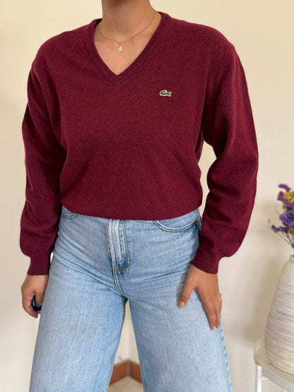 Lacoste Round Neck Sweater 100% Lã