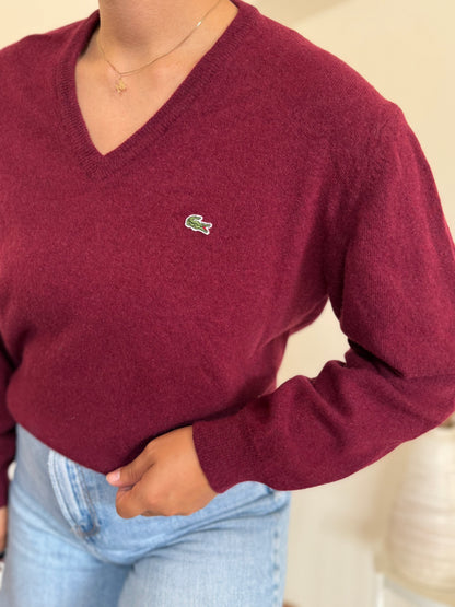 Lacoste Round Neck Sweater 100% Lã