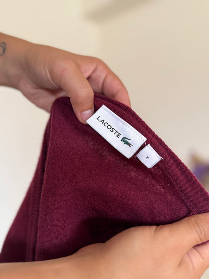 Lacoste Round Neck Sweater 100% Lã