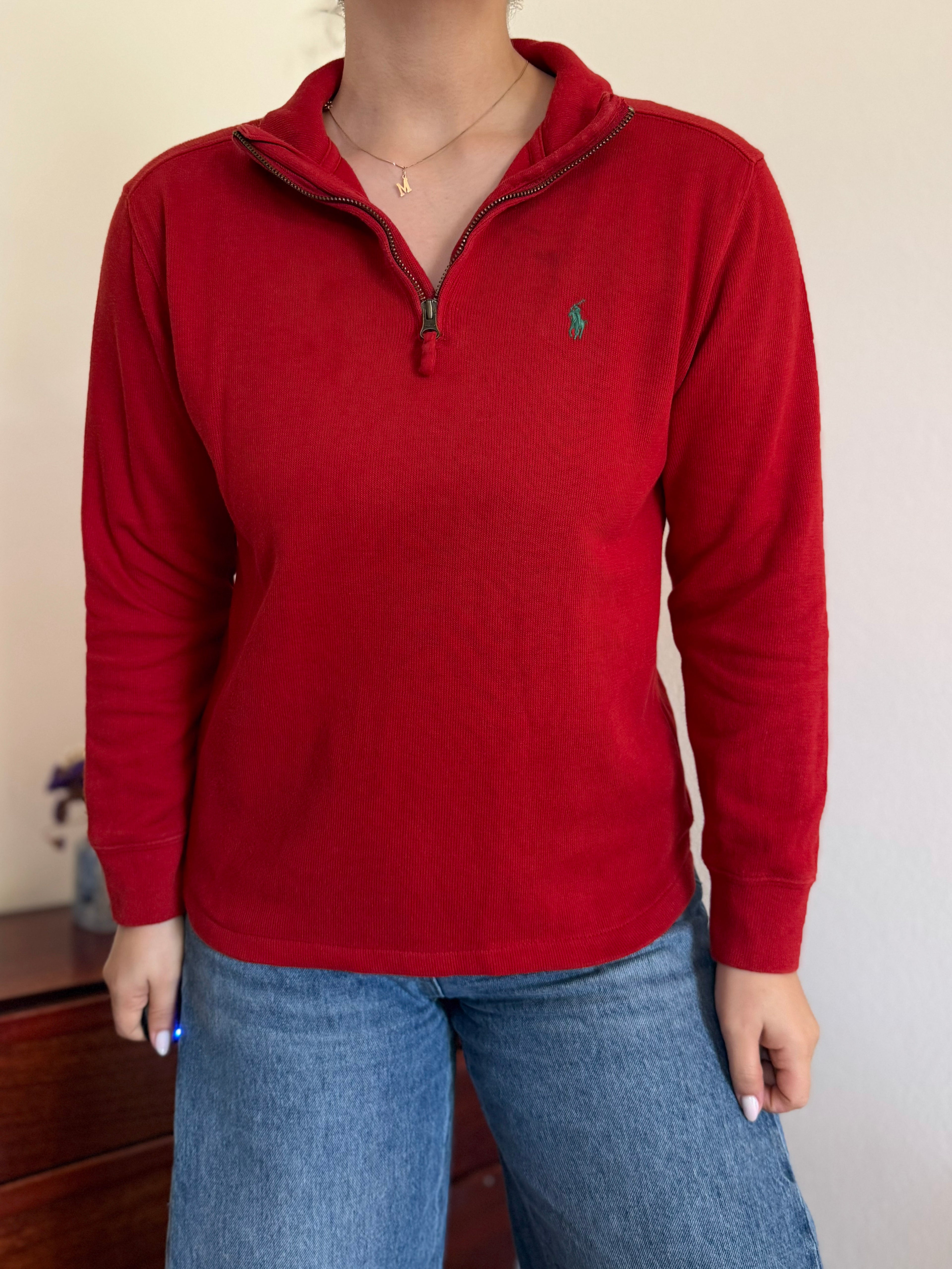 Polo Ralph Lauren 1/4 Zip Neck Sweater 100% Cotton