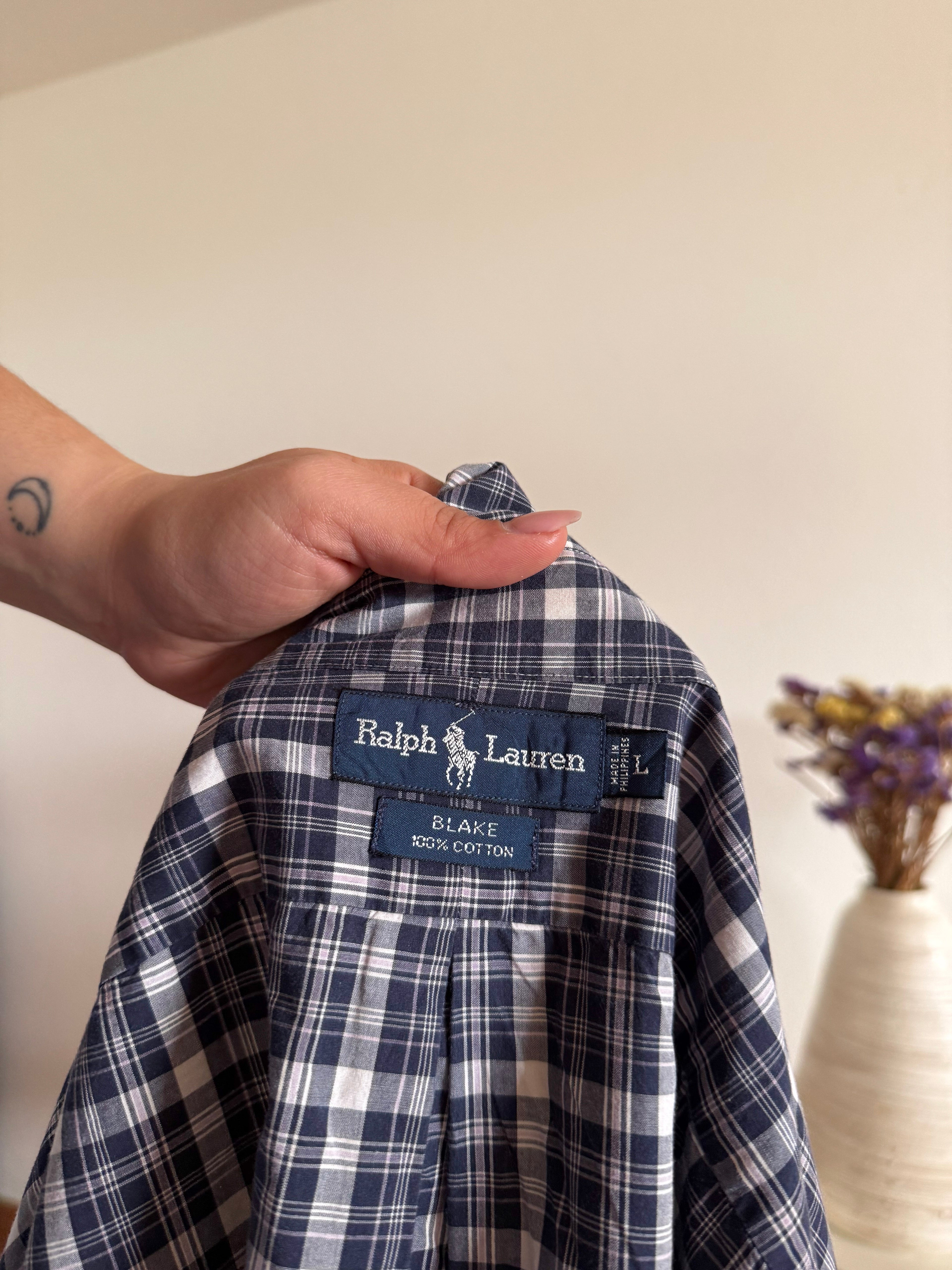 Ralph Lauren Shirt Plaid 100% Cotton