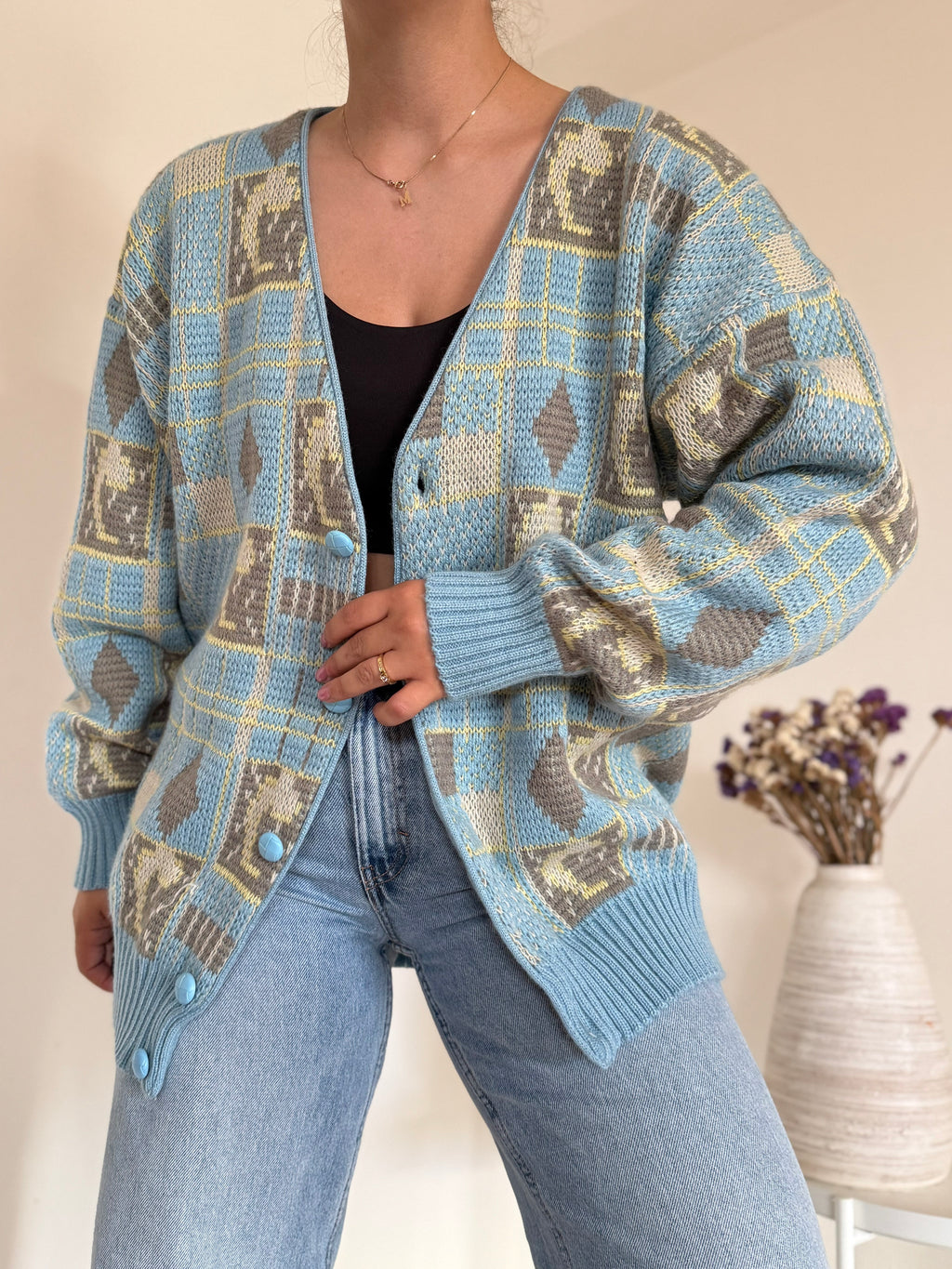 Vintage Cardigan 50% Lã