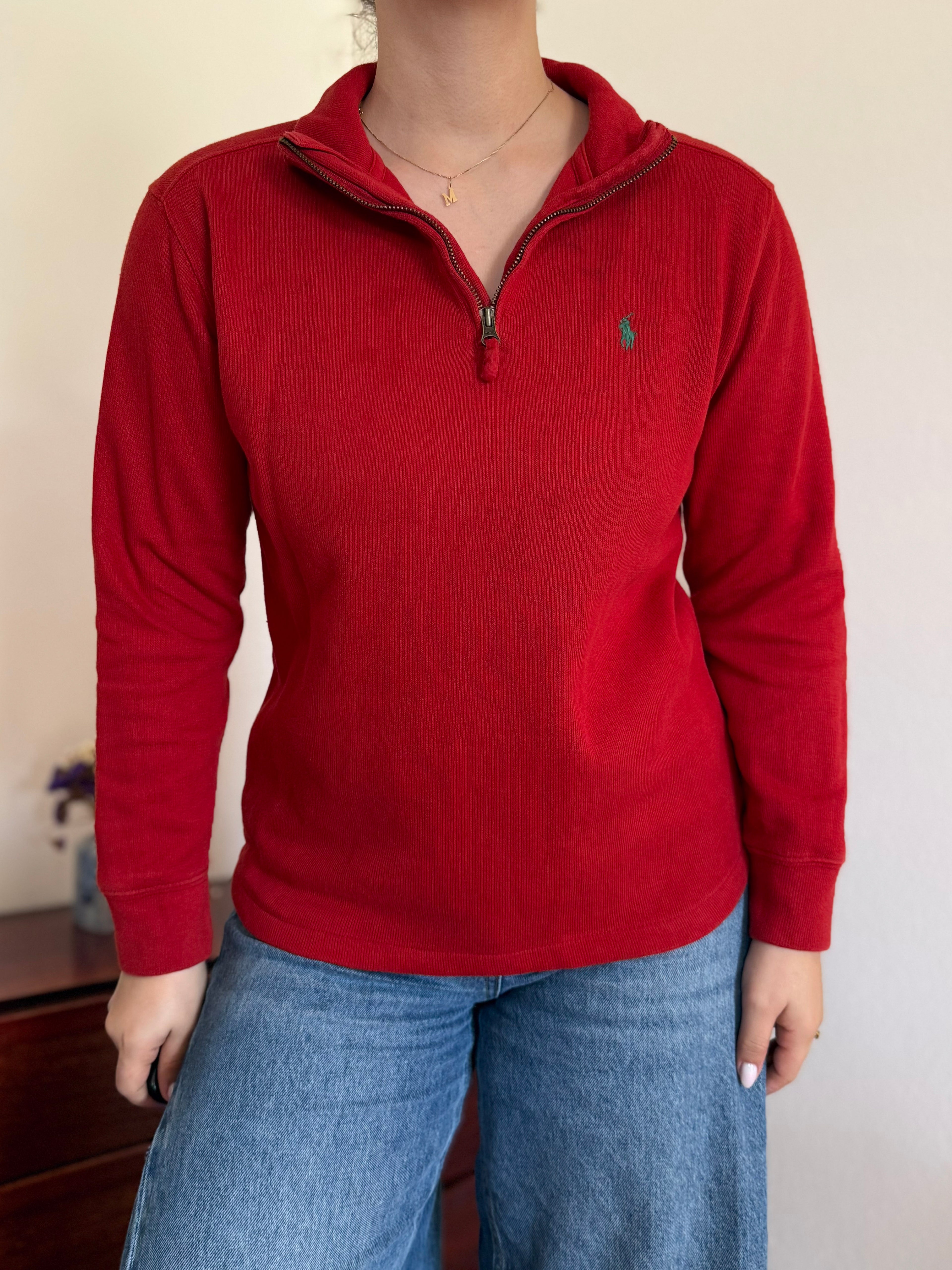 Polo Ralph Lauren 1/4 Zip Neck Sweater 100% Cotton