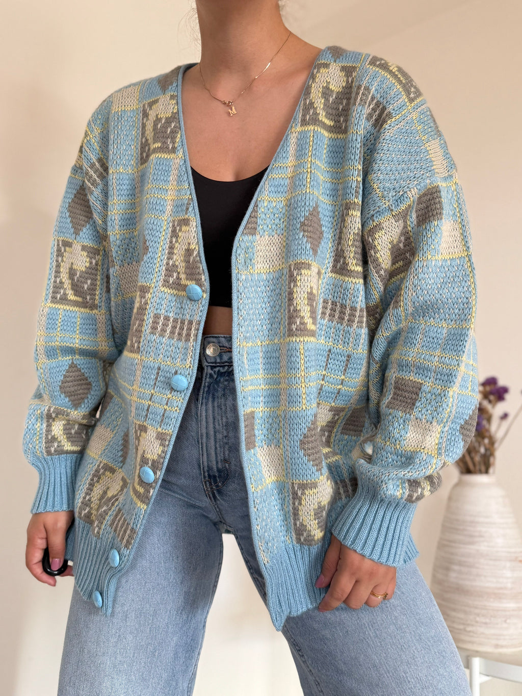 Vintage Cardigan 50% Lã