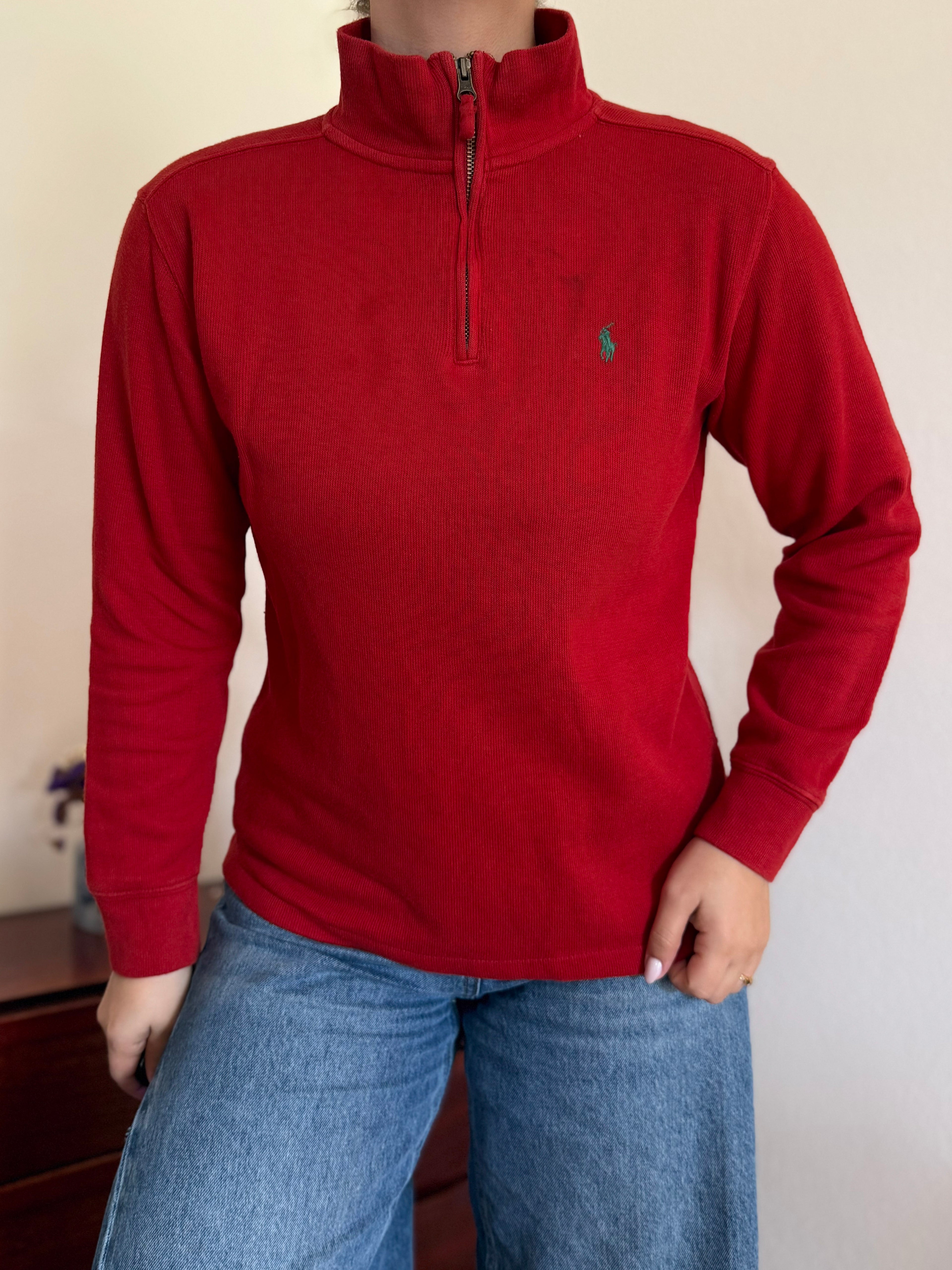 Polo Ralph Lauren 1/4 Zip Neck Sweater 100% Cotton