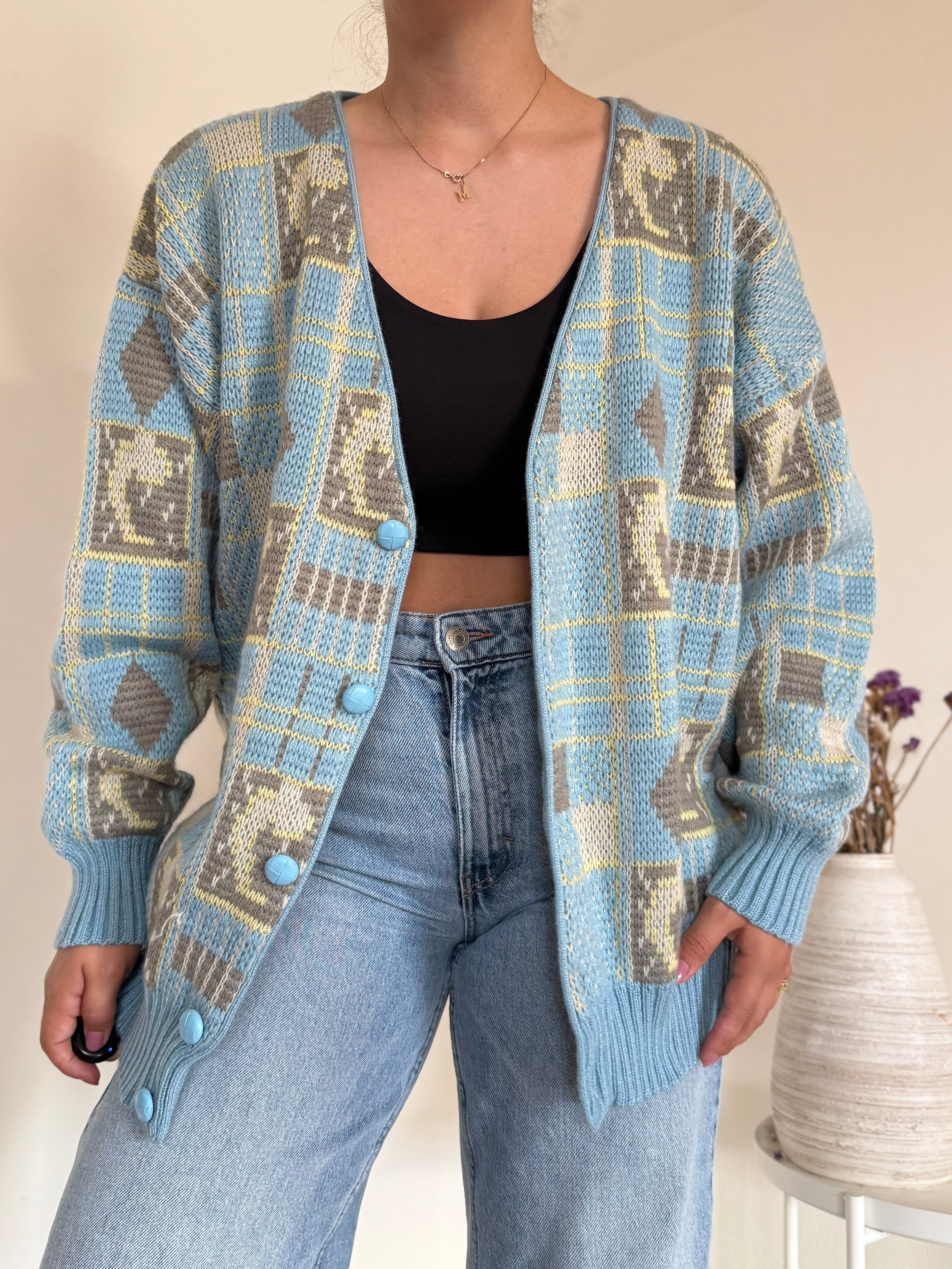 Vintage Cardigan 50% Lã