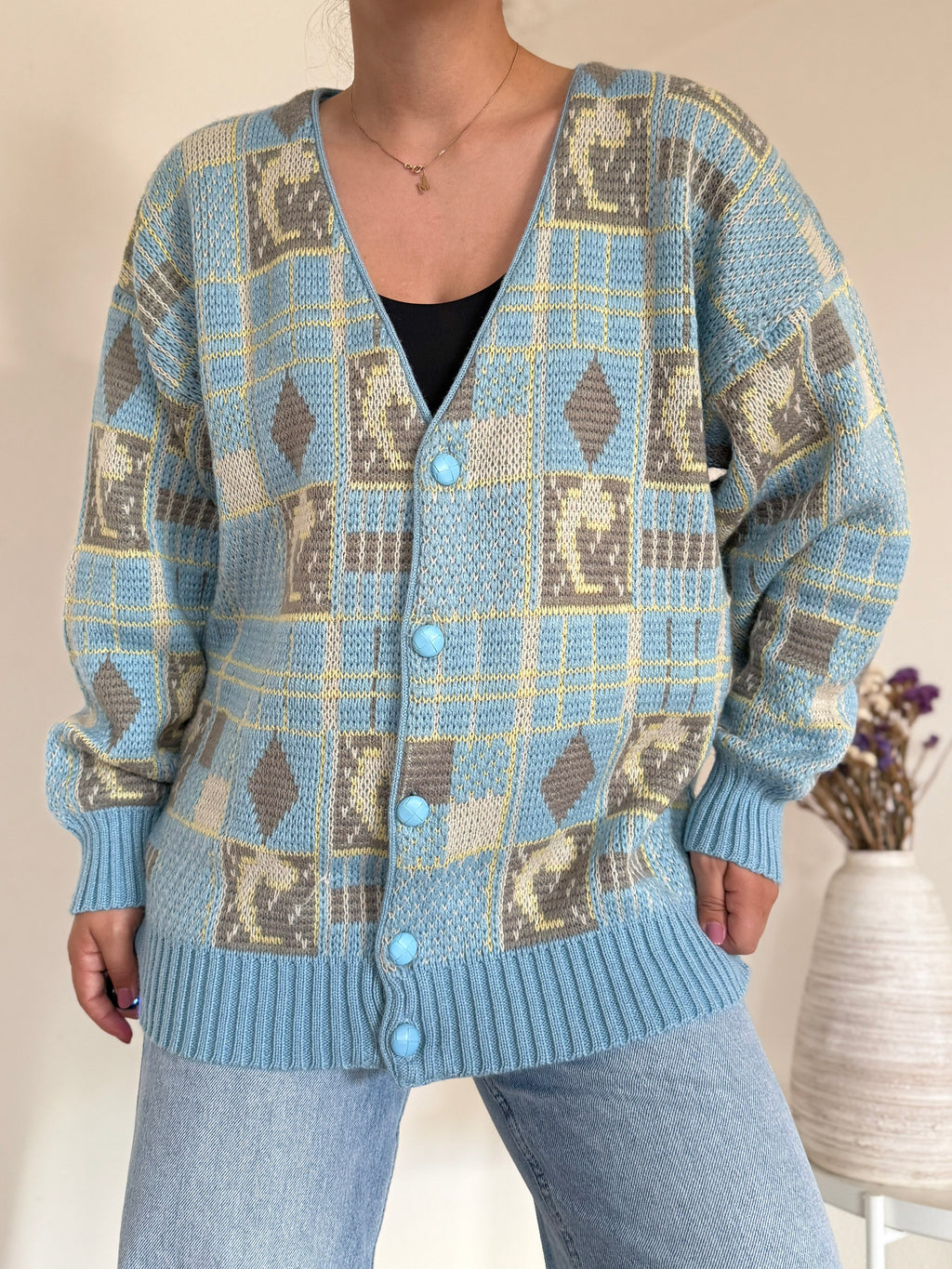 Vintage Cardigan 50% Lã