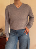 Calvin Klein V-Neck Knit Sweater Italian Merino Wool