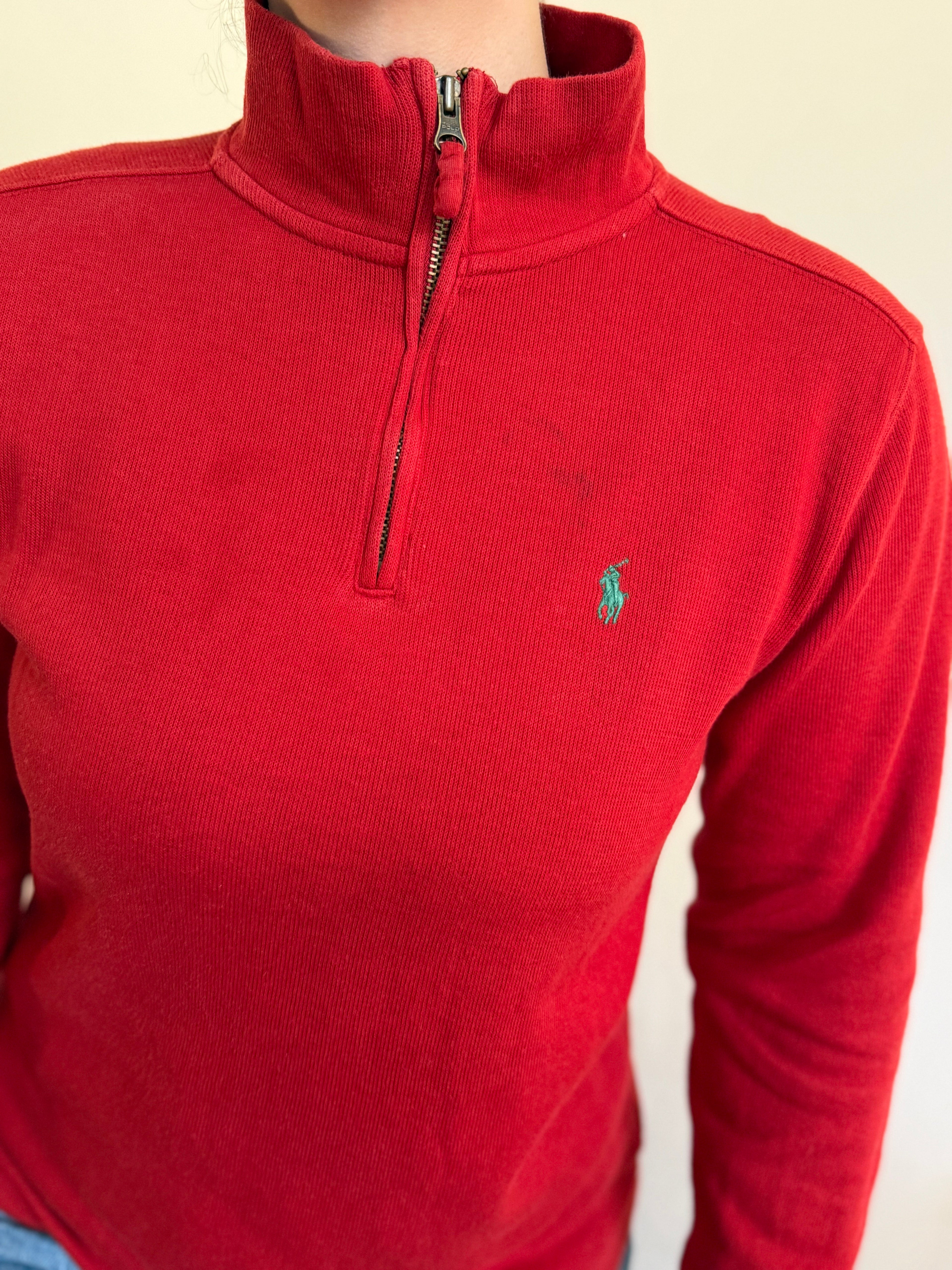 Polo Ralph Lauren 1/4 Zip Neck Sweater 100% Cotton