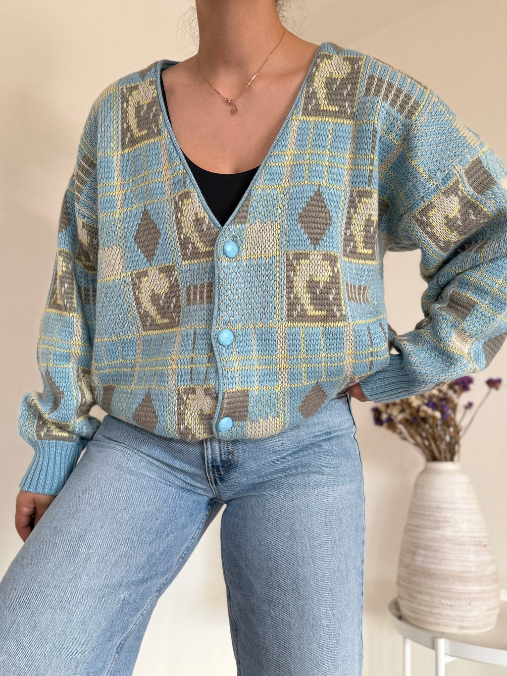 Vintage Cardigan 50% Lã