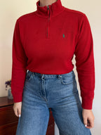 Polo Ralph Lauren 1/4 Zip Neck Sweater 100% Cotton